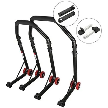 M-Style D18 moto stojan přední a zadní set - přední stojan : Trn, zadní stojan : Packy (5365-MS-050178-146-620)