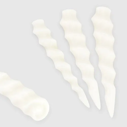 Spirálový expander do ucha, organický materiál, barva slonová kost - Tloušťka : 4 mm