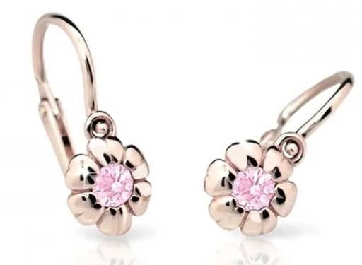 Cutie Jewellery Dětské náušnice z růžového zlata C2151-10-X-4 růžová