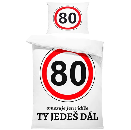 Povlečení Ty jedeš dál – výběr věku (Rozměr : 1x140/200 + 1x90/70, věk: 80)