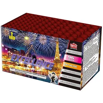 TARRA pyrotechnic Baterie výmetnic - excellence, 96 ran, 2/1 - multikalibr (BAT9635E)