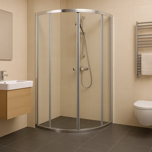 H K Čtvrtkruhový sprchový kout PURE S4 90x90 s dvoudílnými posuvnými dveřmi PURES490