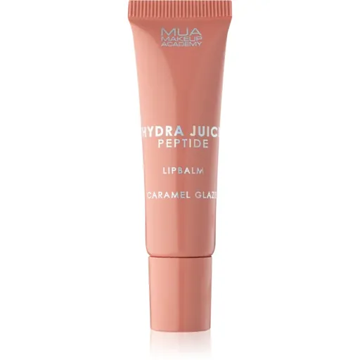 MUA Makeup Academy Hydra Juice Peptide Lip Balm hydratační balzám na rty pro lesk vůně Caramel Glaze 10 ml