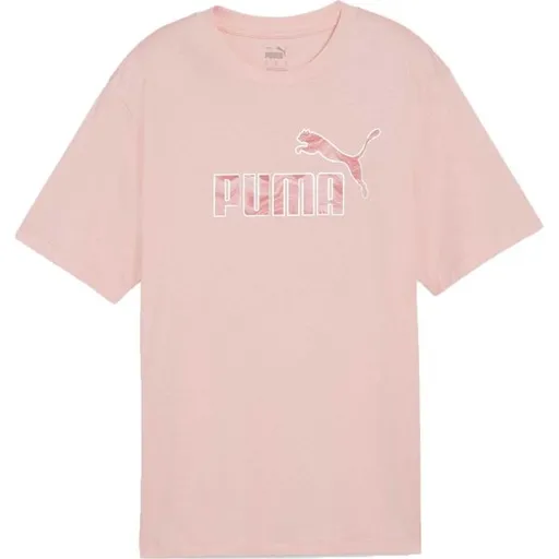 Puma ESSENTIALS + MARBELEIZED TEE Dámské triko, růžová, velikost