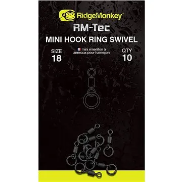 RidgeMonkey RM-Tec Mini Hook Ring Swivel 10ks (5060432143602)