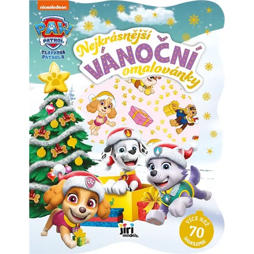 JIRI MODELS Nejkrásnější vánoční omalovánky se samolepkami Tlapková patrola holky