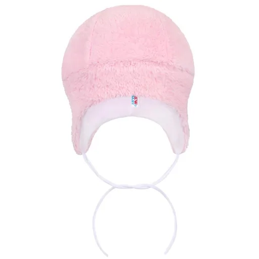 New Baby Zimní čepička  Nice Bear růžová, vel. 86 (12-18m)