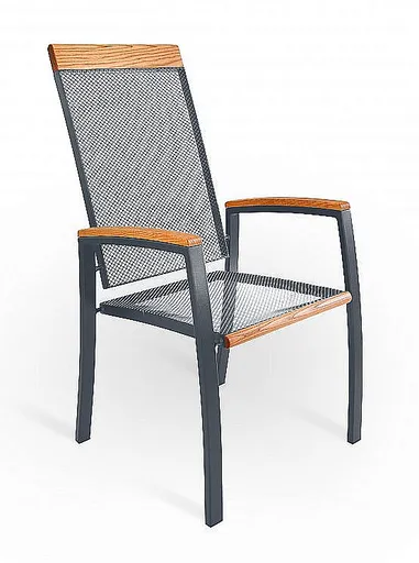 DEOKORK Kovové křeslo MANHATTAN (antracit)