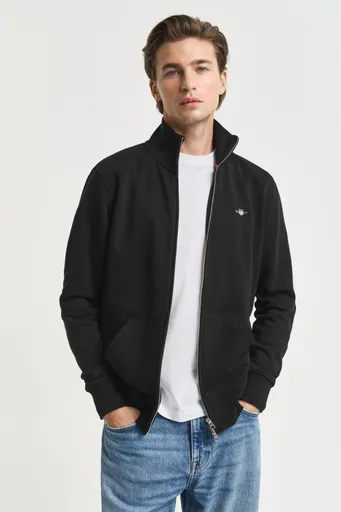 MIKINA GANT REG SHIELD FULL ZIP SWEAT BLACK