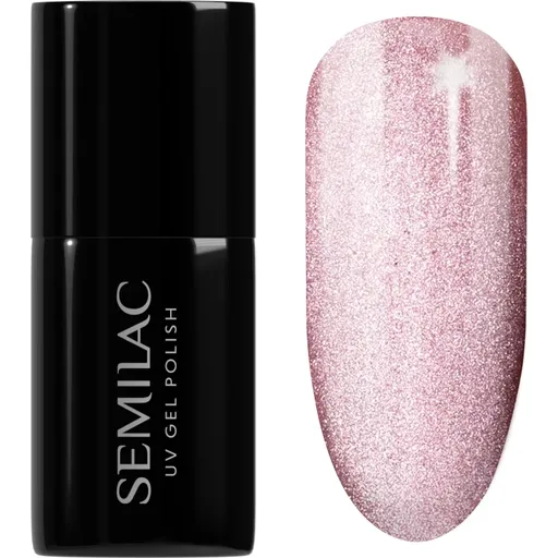 Semilac UV Hybrid Gloss GALA gelový lak na nehty s použitím UV/LED lampy odstín 663 Blush Gloss 7 ml
