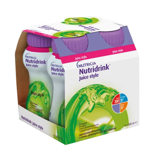 Nutridrink Juice style s příchutí jablečnou 4x200 ml