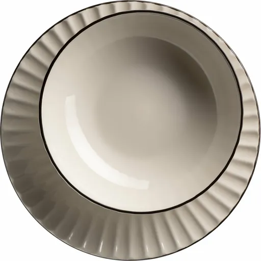 Mäser Sada mělkých a hlubokých talířů 8 ks OSITA – krémová