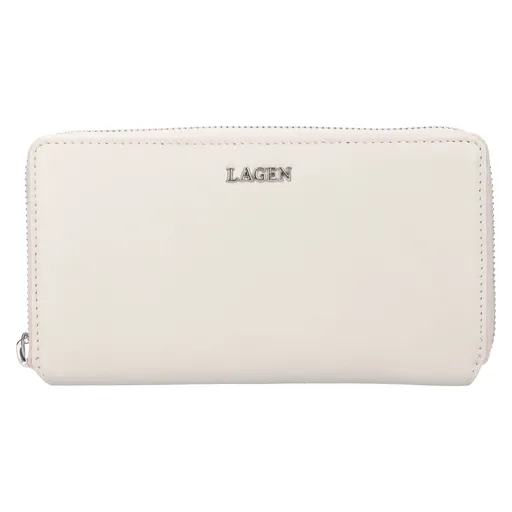 Dámská kožená peněženka Lagen Quenby - světle šedá