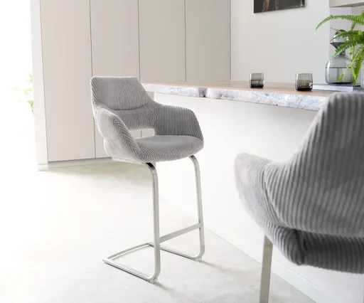 Barová židle Yago-Flex konzolová podnož plochá nerezová