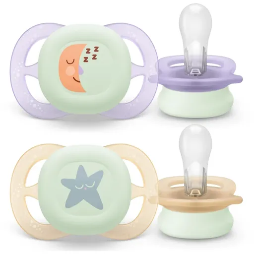 Philips Avent Ultrastart Day&Night SCF075/17 0-2 m dudlík Girl 2 ks
