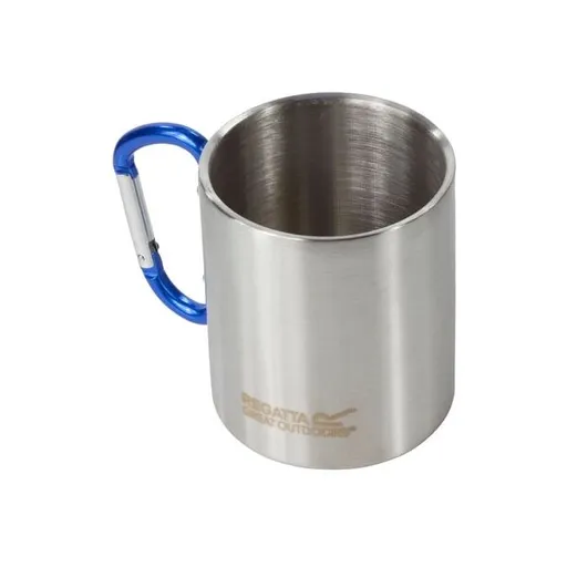 REGATTA OUTDOORS KARABINER HANDLE MUG Hrnek s karabinkou, stříbrná, velikost 300 ML