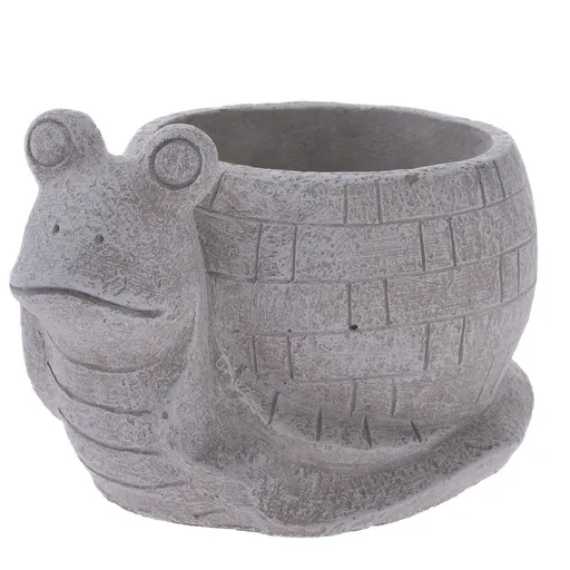 Betonový obal na květináč Šnek, 17,5 x 10,5 x 12,5 cm