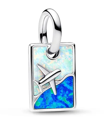 Pandora Stříbrný přívěsek se syntetickým opálem Cestování Moments 793913C01