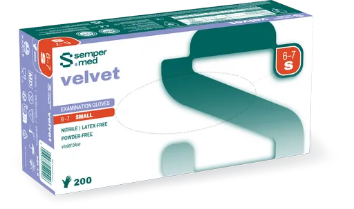 Sempermed Nitril Velvet Jednorázové rukavice vel. S 200 ks