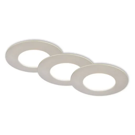 BRILONER 3ks sada CCT vestavné svítidlo, 9 cm, 4,9W, 580lm matný nikl BRI 7598032