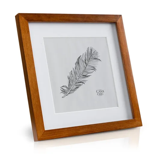 Casa Chic Bristol, rám na obrázky, sklo, 25 x 25 cm s paspartou, pravé dřevo