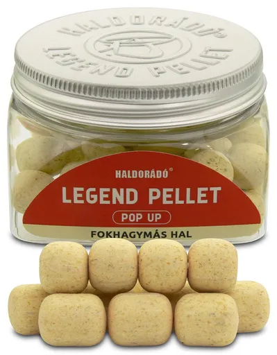 Haldorádó Pelety Legend Pellet Pop-Up 12+16mm 50g - Česneková ryba,Haldorádó Pelety Legend Pellet Pop-Up 12+16mm 50g - Česneková ryba