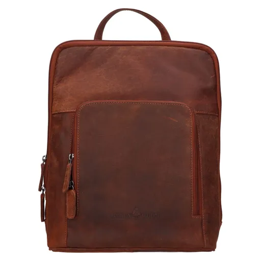 Vintage dámský kožený batoh Greenwood Paloma - hnědá