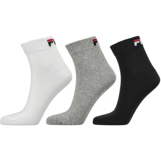 Fila QUARTER PLAIN SOCKS 3P Ponožky, černá, velikost 39-42