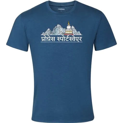 PROGRESS AROMATIC NEPAL Pánské outdoorové triko, modrá, velikost