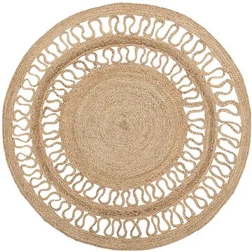 Kruhový koberec o 120 cm béžový cop DIKILI, 182313 (beliani_182313)