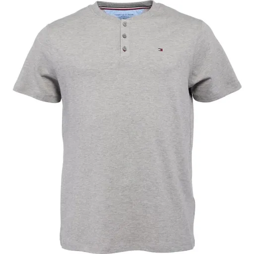 Tommy Hilfiger TH 1985-SS HENLEY TEE Pánské tričko, šedá, velikost