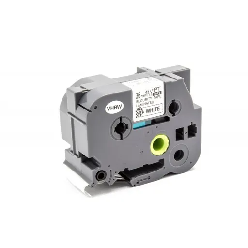 Kompatibilní páska s Brother TZ-SE6 / TZe-SE6, 36mm x 8m, černý tisk / bílý podklad, plombovací