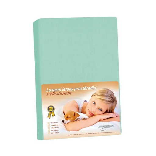 Bellatex Jersey prostěradlo s elastanem tyrkysová, 160 x 200 cm