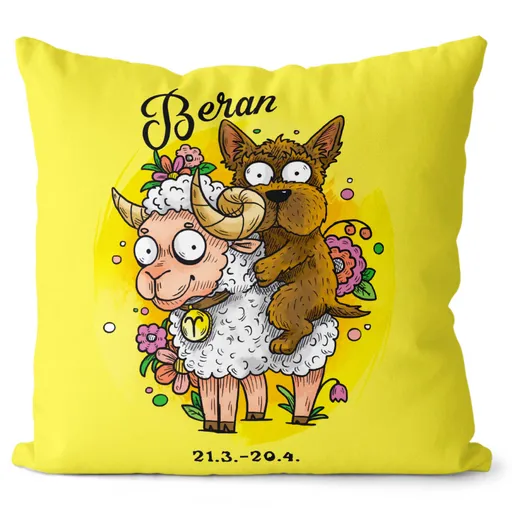 Polštář Psí znamení – beran (Velikost: 55 x 55 cm)
