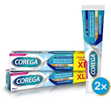 COREGA OM Pro zubní náhradu Original extra silný XL  2× 70 g (8596149005751)