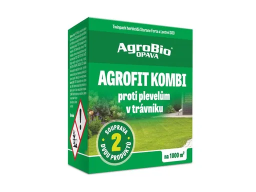 Přípravek proti plevelům v trávníku AGROBIO Agrofit Kombi 1000m2