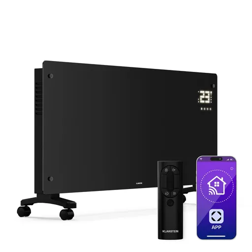 Klarstein Bornholm konvektor | 3000 W | 30 m² | Výkonný a stylový | 105 x 51 cm