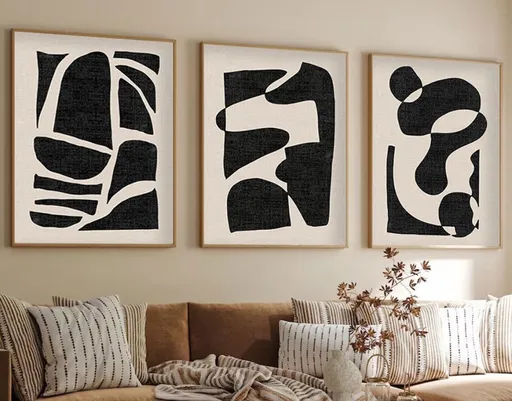 Dekorativní rámovaný obraz z MDF (3 kusy) Huhu201 - 50 x 70