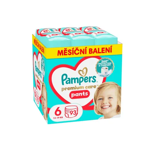 Pampers Premium Care Pants vel. 6 13-19 kg plenkové kalhotky 93 ks