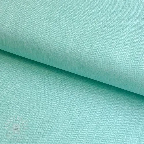 Len s bavlnou Fishbone mint