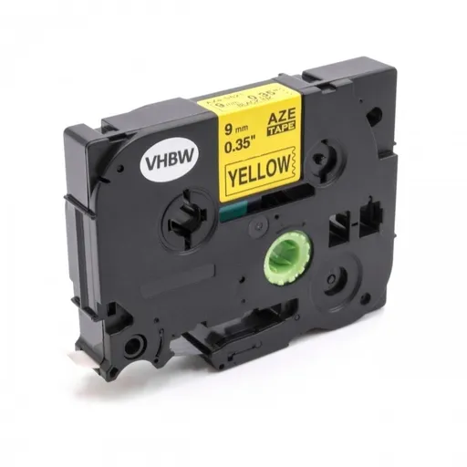 Kompatibilní páska s Brother TZe-V621, 9mm x 5,5m, černý tisk / žlutý podklad, vinyl