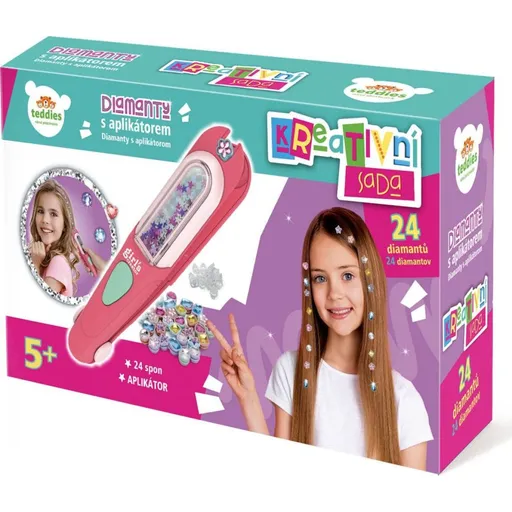 Třpytivé diamanty do vlasů s aplikátorem