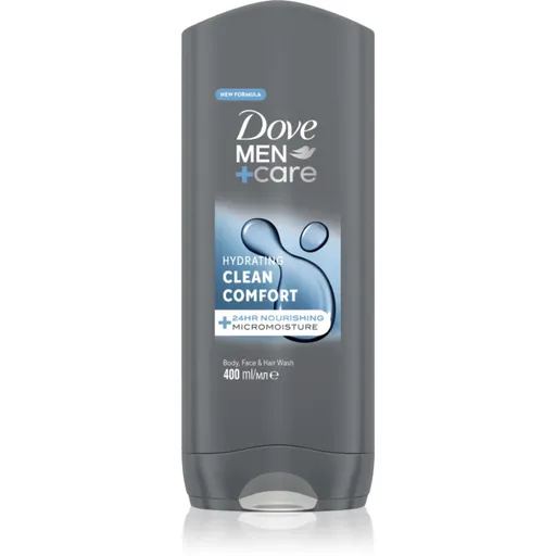 Dove Men+Care Clean Comfort sprchový gel na obličej, tělo a vlasy 400 ml