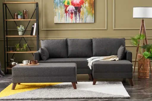 Rohová rozkládací pohovka Bella Mini Corner Sofa Right - Anthracite