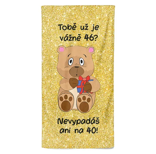 Osuška Tobě už je tolik? (věk: 46, Velikost osušky: 100x170cm)