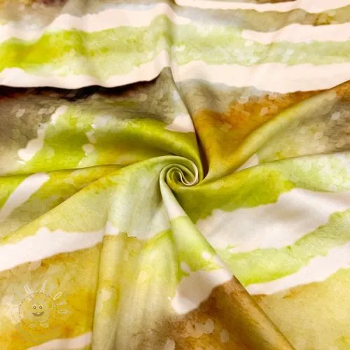 Viskóza SATIN Chloe green digital print