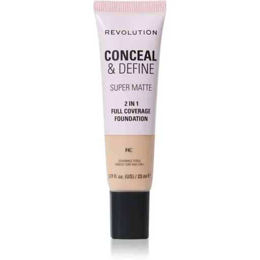 Makeup Revolution Conceal & Define matující make-up odstín F4C 23 ml
