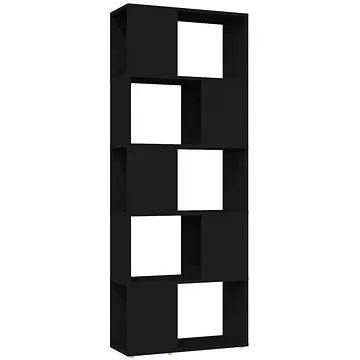 Shumee dělící stěna černá 60×24×155 cm dřevotříska, 809090 (809090)