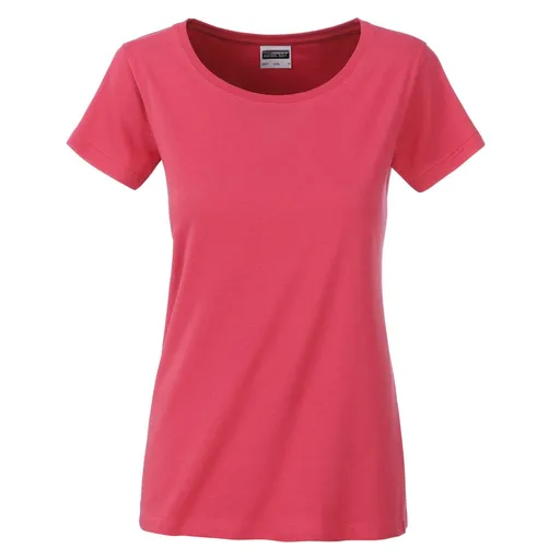 James & Nicholson (Daiber) Klasické dámské tričko z biobavlny 8007 - Malinová | L