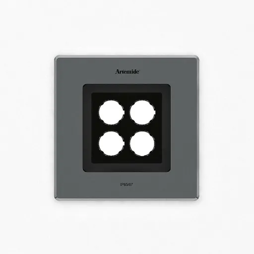 Artemide Ego Flat 150 downlight čtverec EL 3000K Inox IK09 T42014ELPTW00